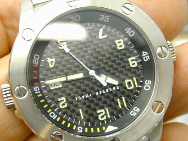 SHARPER IMAGE SCUBA STEEL MANS WRIST WATCH BRAND NEW IN BOX WITH PAPERS