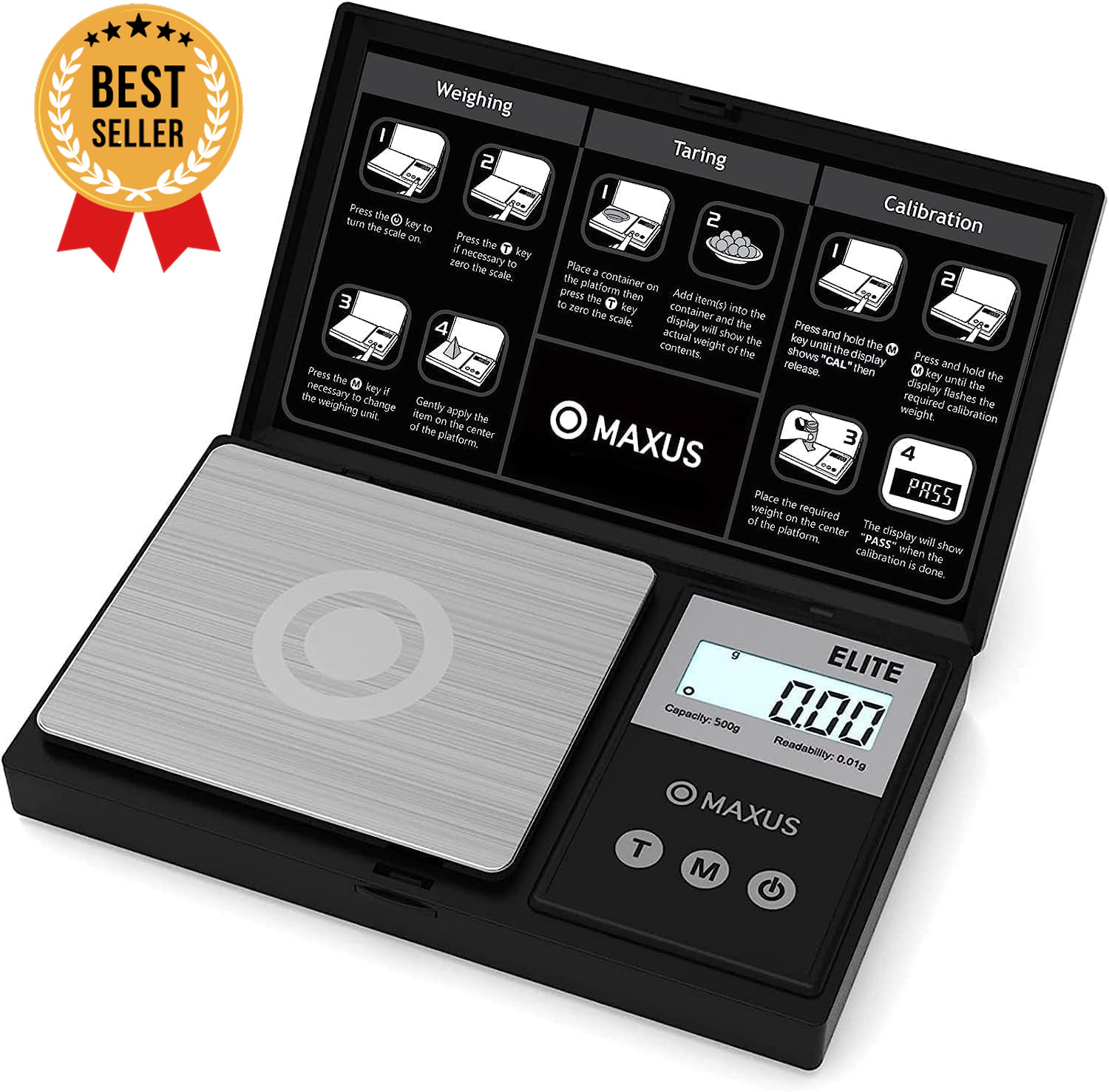 500g Digital Gram Scale – Pocket Size, Tare Function, High Precision