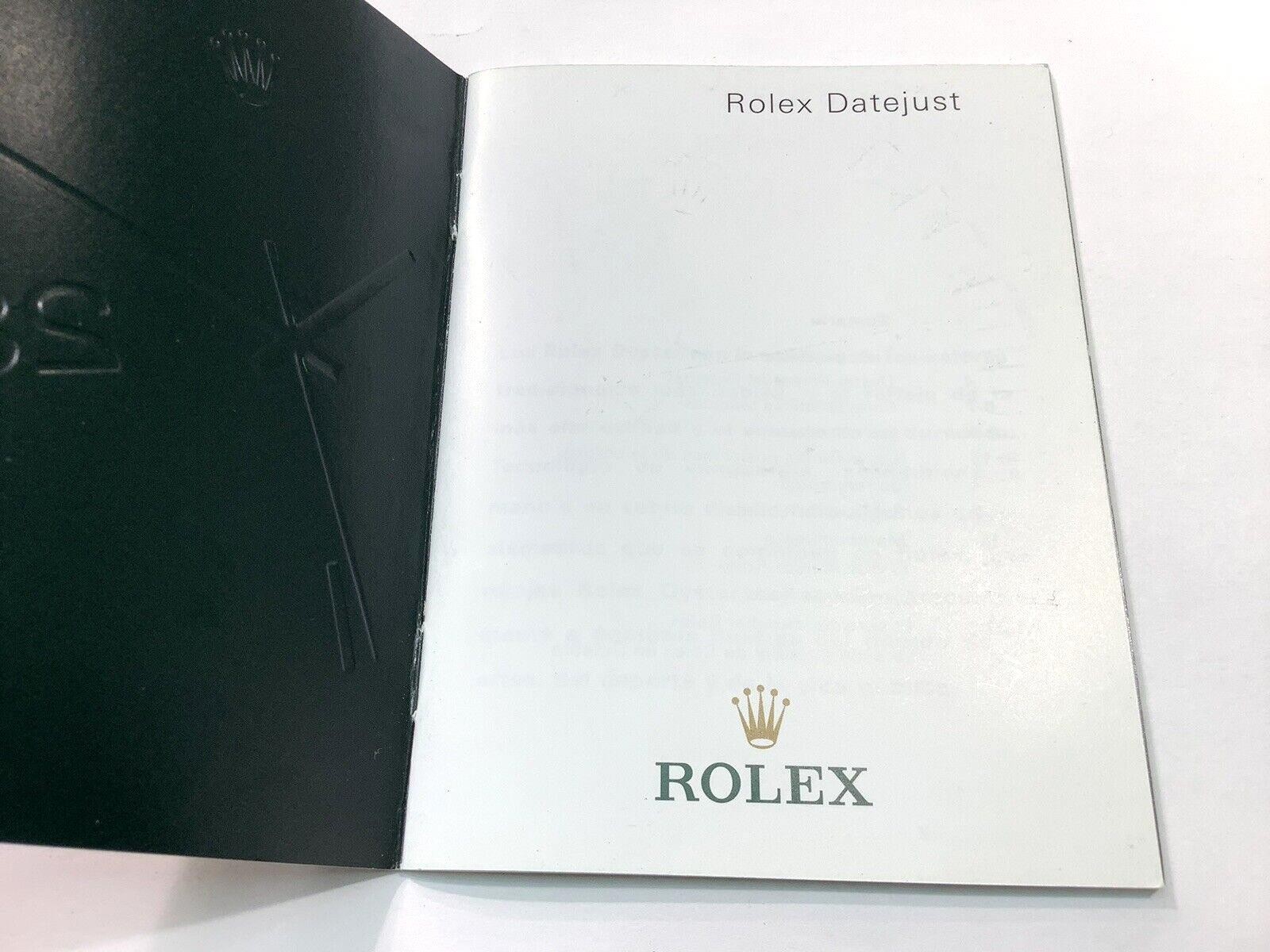 ROLEX 2004 DATEJUST Spanish User Manual Booklet In Very Good & Clean Condition