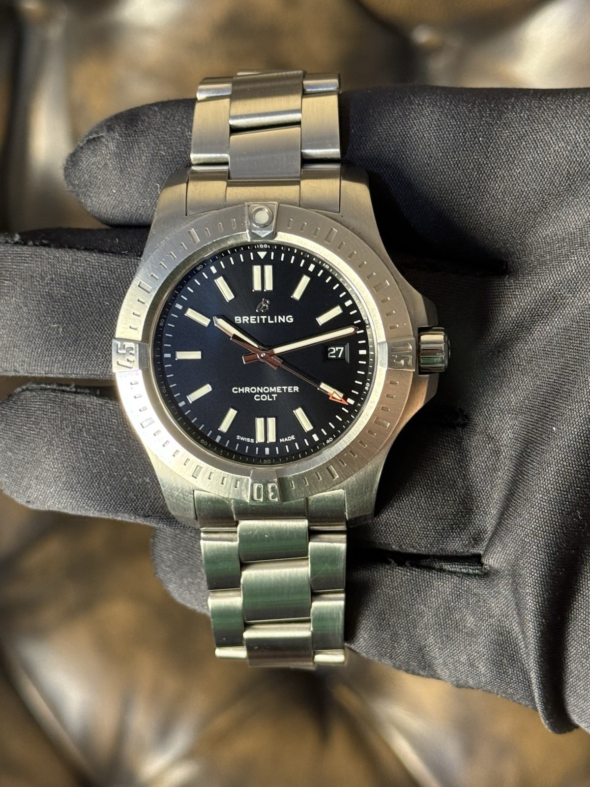 Breitling Colt 44 Automatic A17388 2019 Box & Papers Black Dial