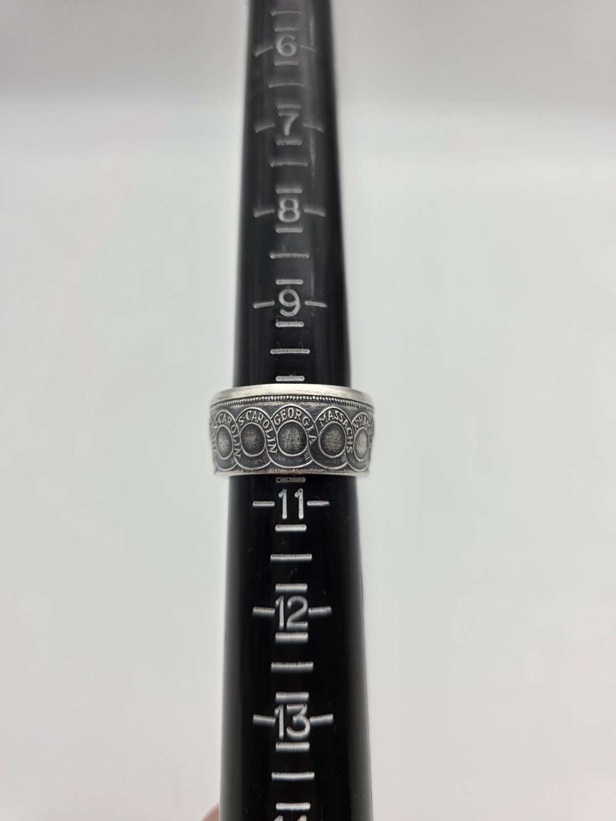 Coin Ring Made From A 99.9% Pure Silver Copy of the 1776 Continental Dollar