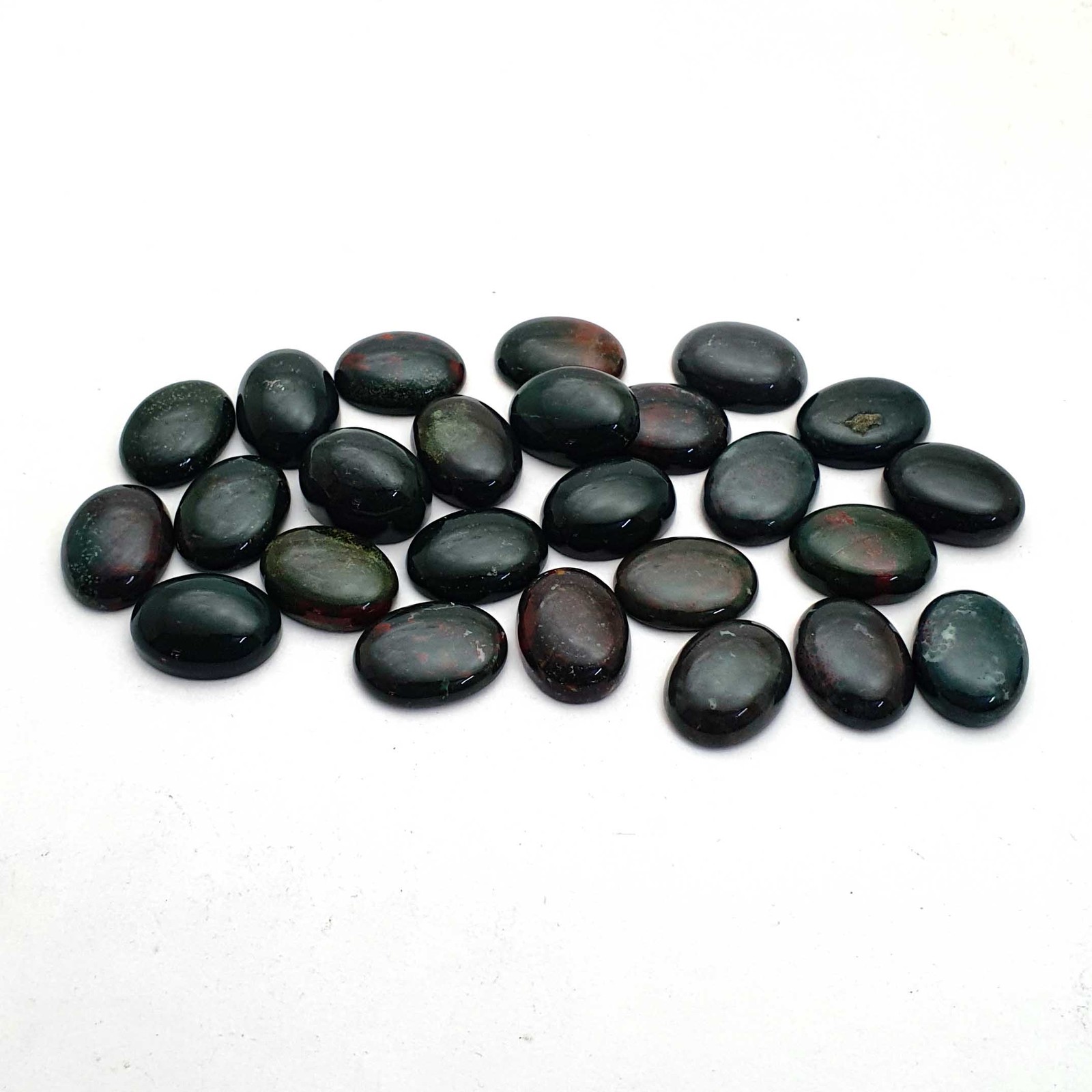 Natural Blood Stone Oval Cabochon Loose Gemstone Lot 13 Pcs 12*16 MM 100 CT