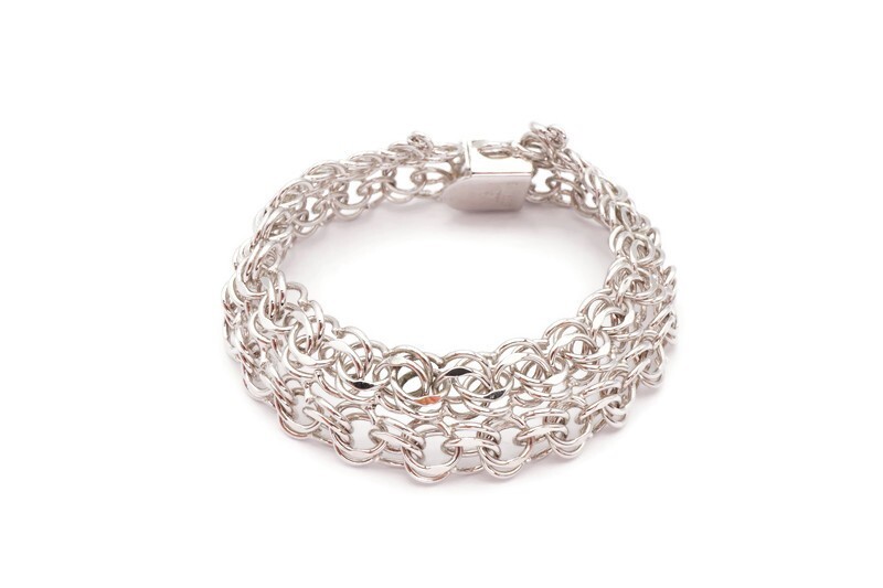 Vintage Sterling Silver 925 Charm Bracelet 7.25″ JB