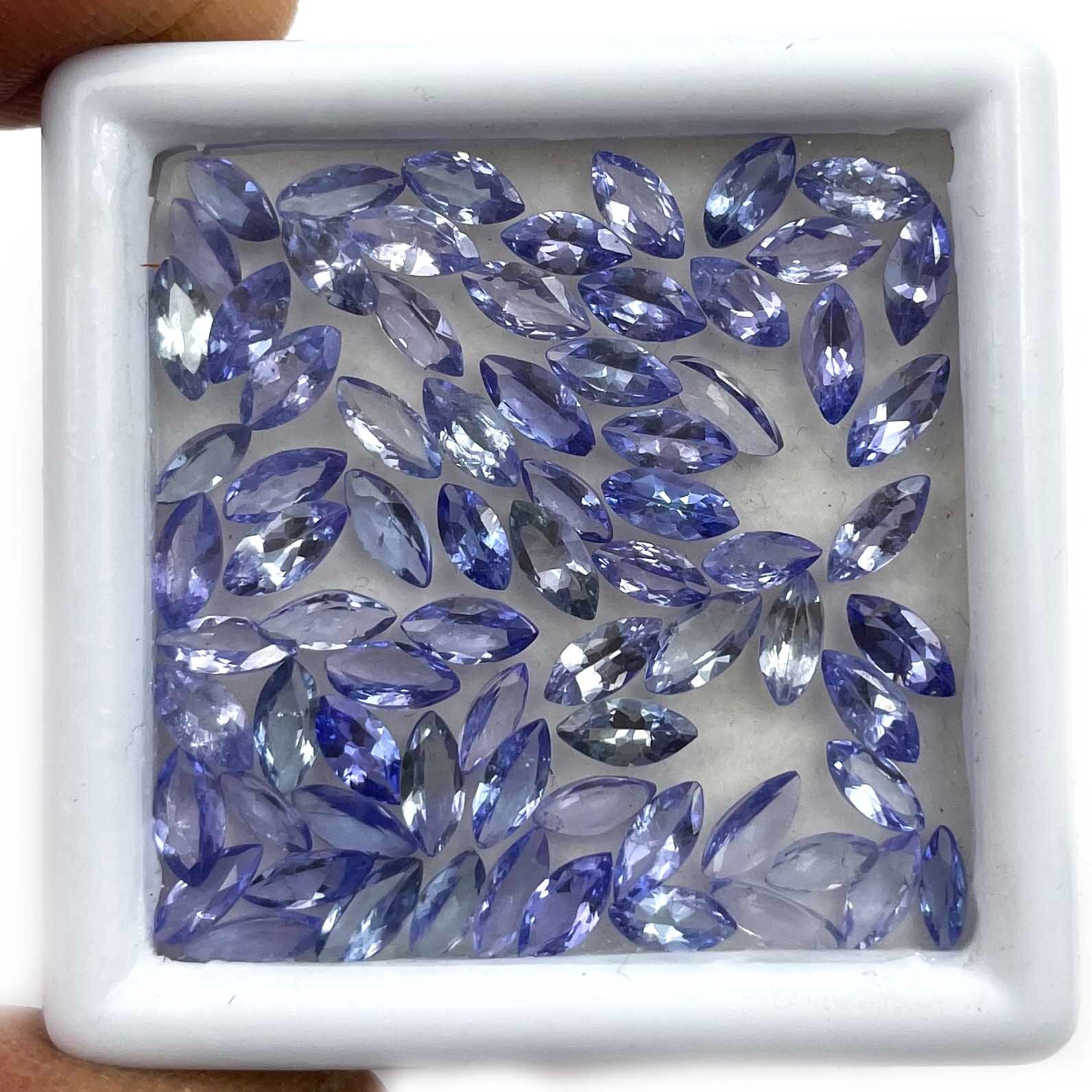 10 CT Natural Tanzanite Marquise Cut Loose Gemstone Lot 55 Pcs 2.50*5-3*6 MM