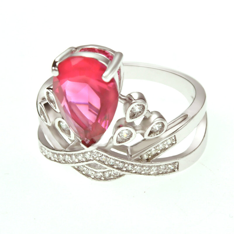 Women’s Ring Crown Rhodium Plated CZ Fashion Silver ring Jewelry