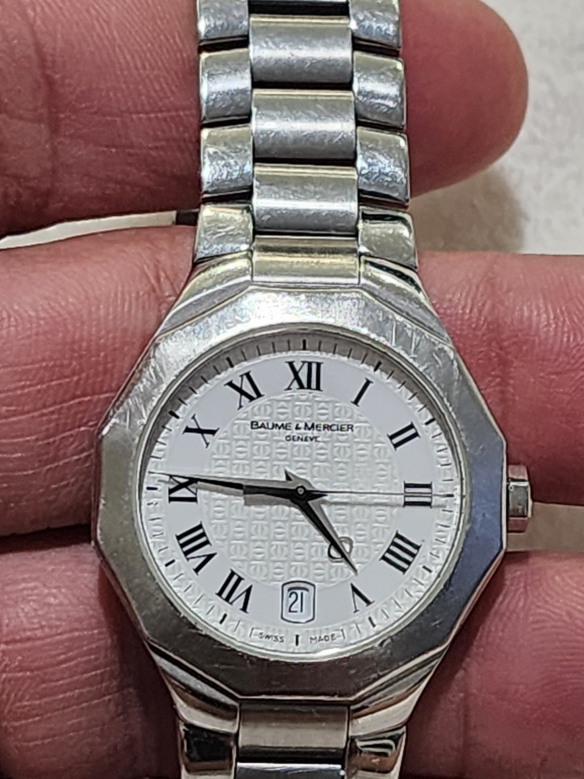 Baume & Mercier Riviera 28 mm White Dial Swiss Quartz Watch 4679759 65471