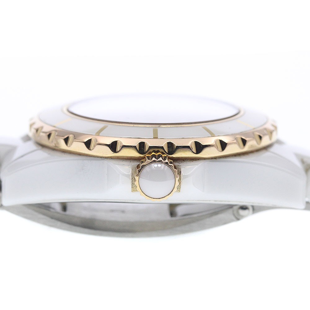 CHANEL J12 H2181 11P diamond PG bezel white Dial Quartz Ladies Watch_939018