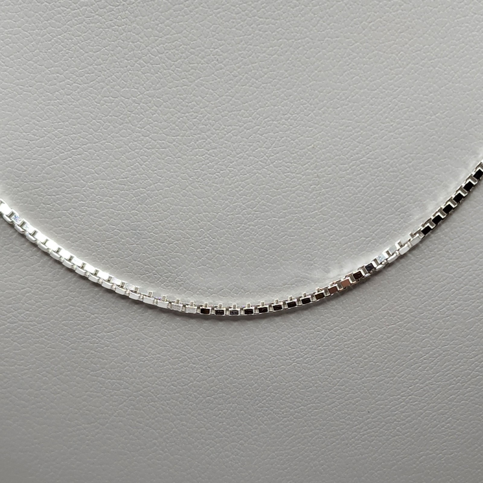 925 NEW Italian Sterling Silver Box Chain 16″ 1mm width