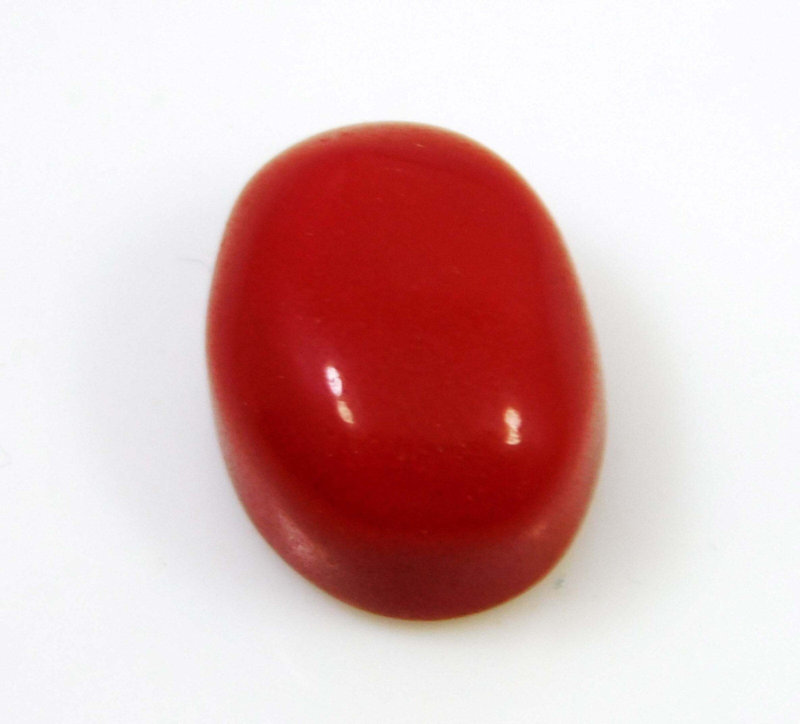 Natural 6.45 Cts Italine Red Coral Cabochon Oval Cut Loose Gemstone