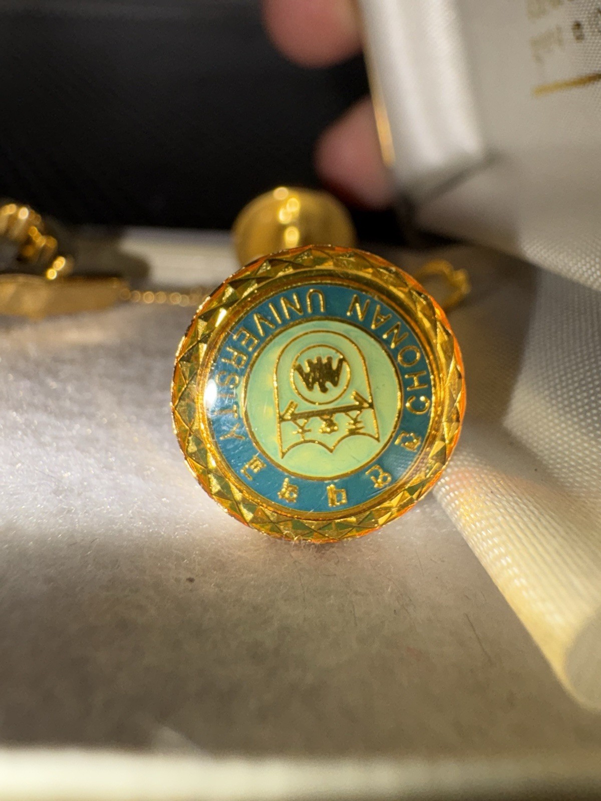 Chonan Baekseok University Republic of South Korea Cuff Link & Tie Clip Set