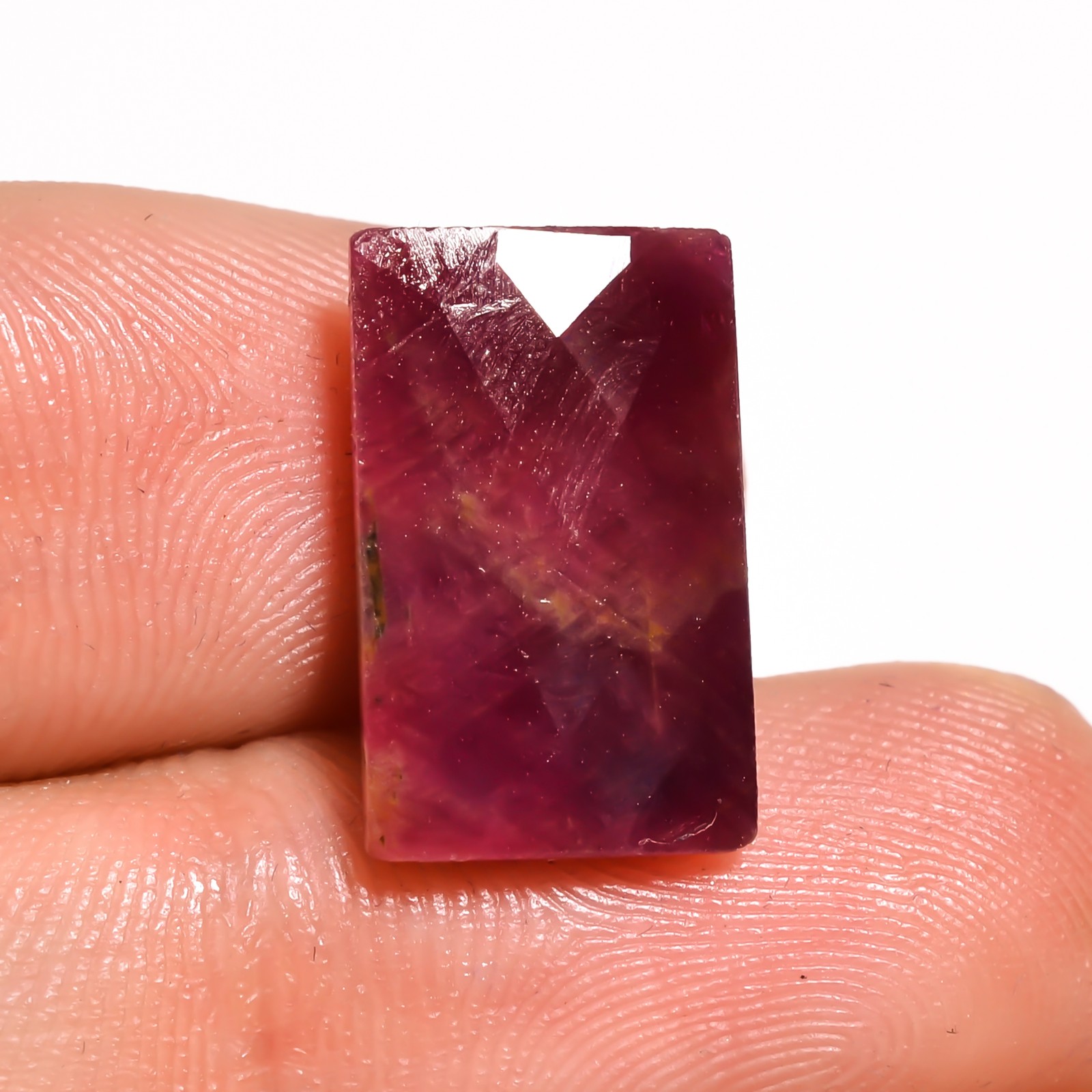 (09X15X04 MM SIZE) 6.90 Carat. NATURAL TANZANITE CUSHION CABOCHON LOOSE GEMSTONE