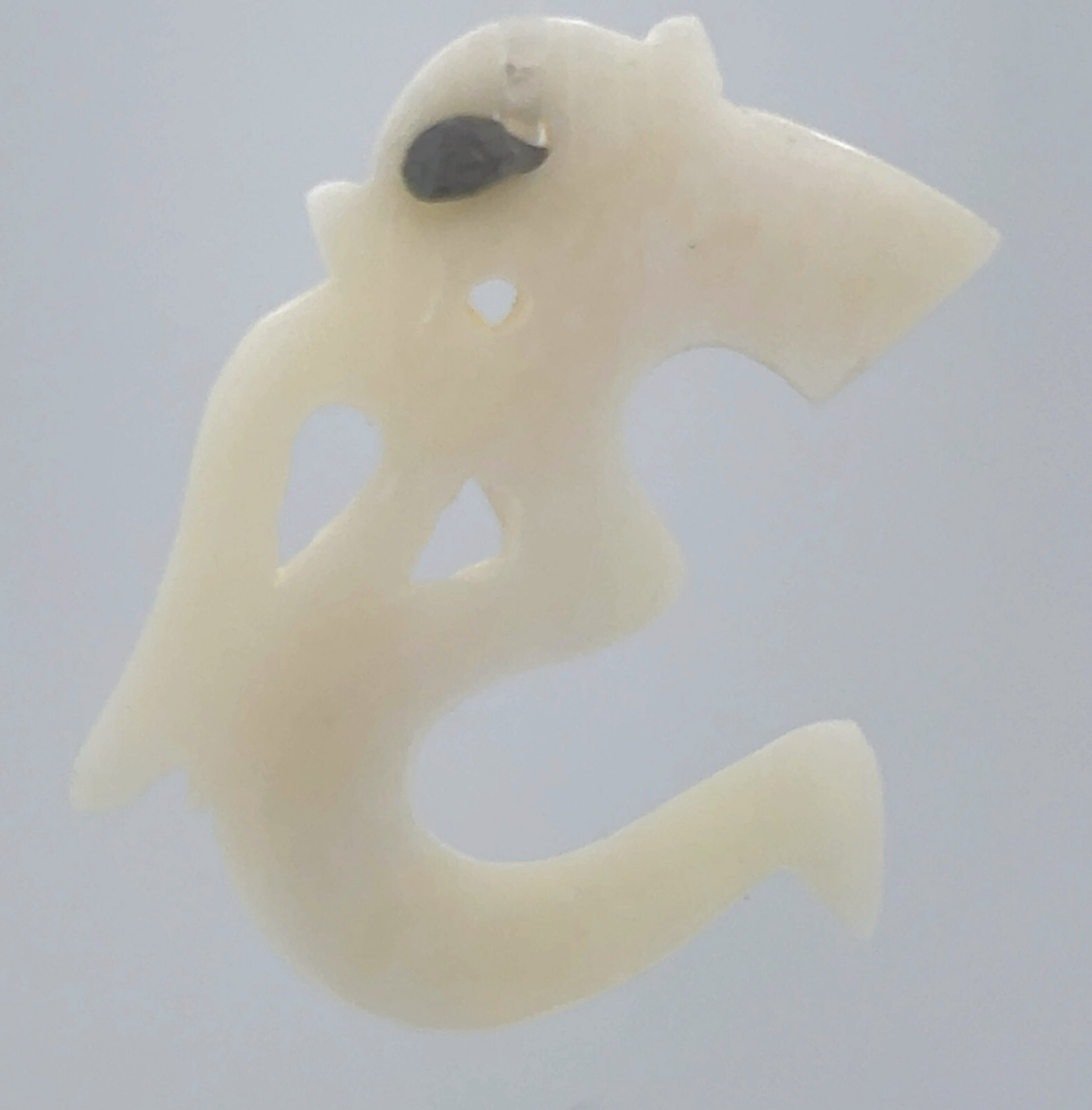 Hand Carved Water Buffalo Bone Om Pendant
