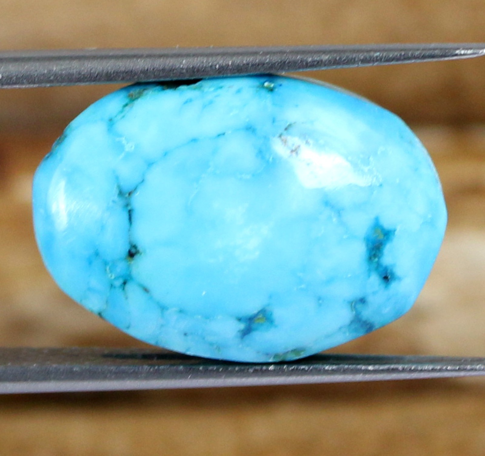 13.45 Ct Natural Blue Turquoise 15 x 11 mm Oval Loose Gemstone Certified T9126
