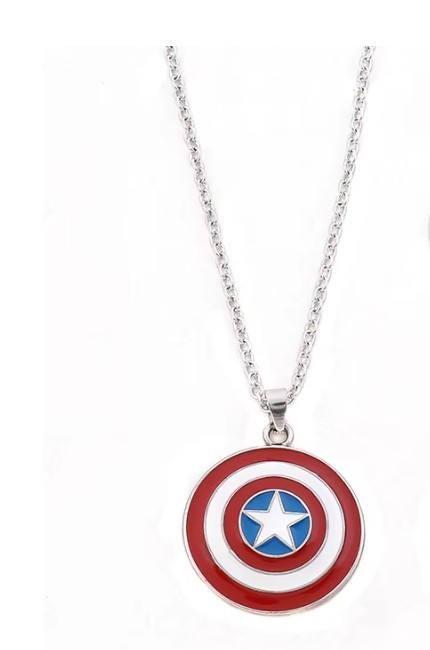 Captain America Shield Necklace Marvel Pendant Chain Superhero Jewelry