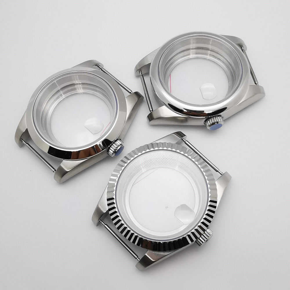 36mm/39mm sapphire brushed case polished bezel fit NH35 NH36 Miyota8215 ETA2824