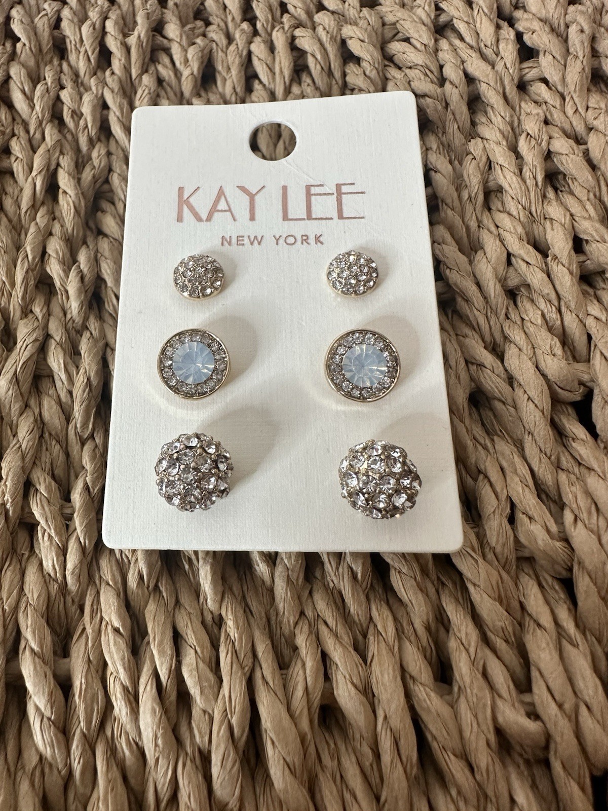 Kay Lee New York Earrings Embellished Bright Gold Ringtones Elegant Formal New