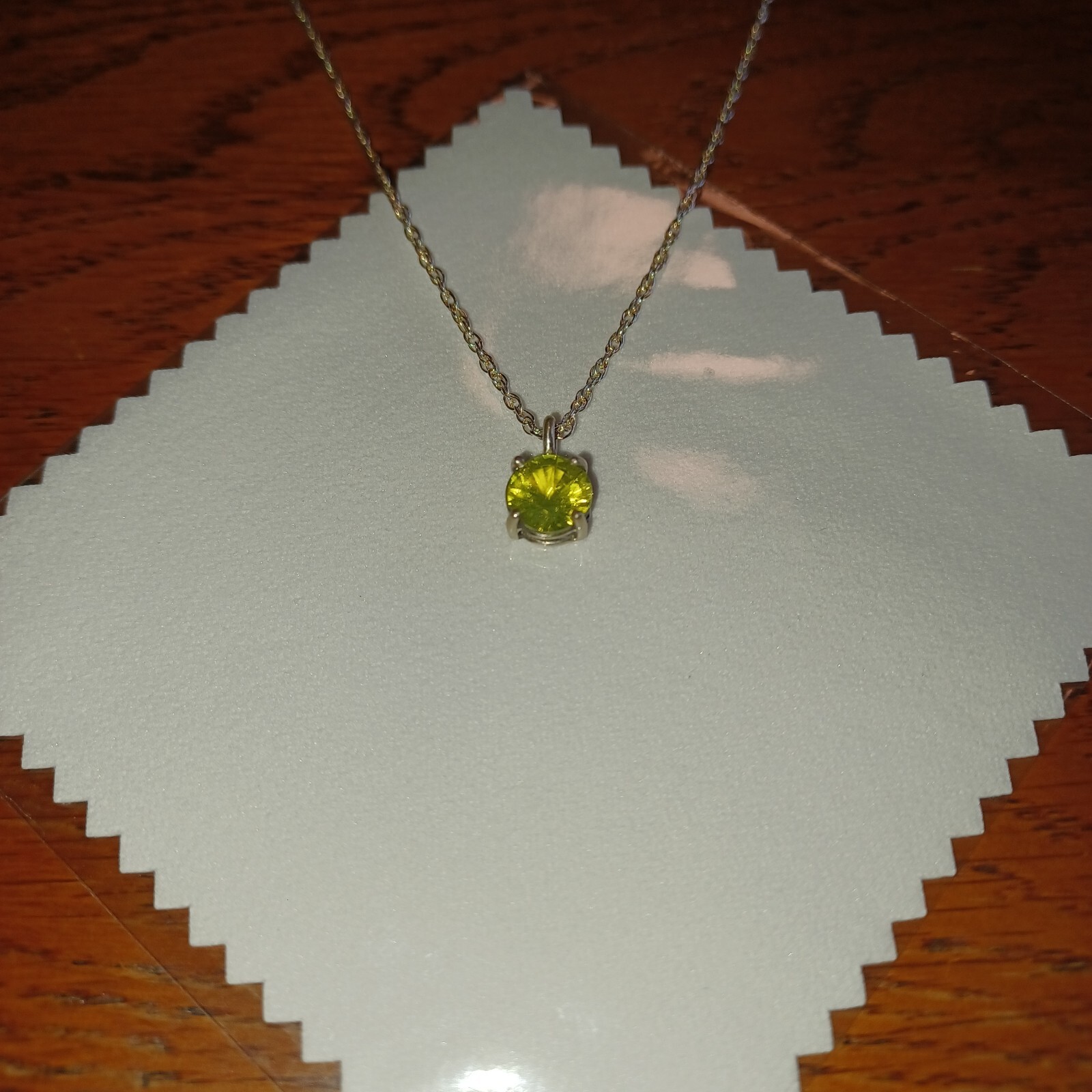 Handmade YAG Yttrium Aluminum Garnet Pendant – Sterling Silver – 18” Chain