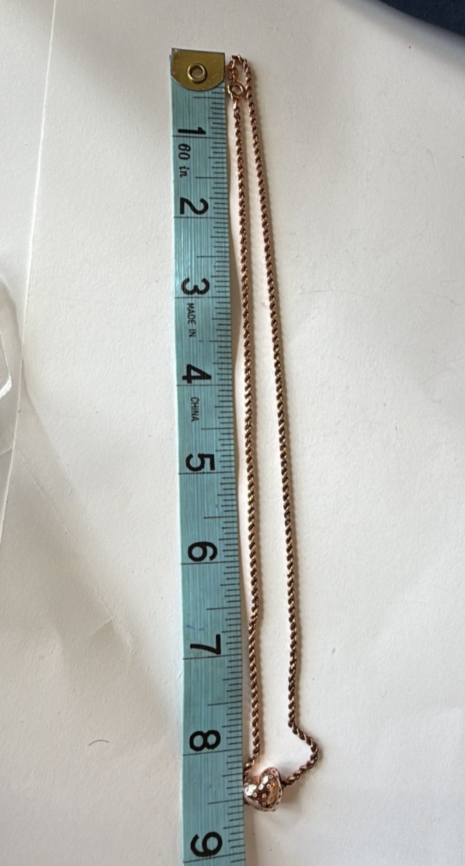 FZN FUZION CREATIONS INTERNATIONAL ROSE GOLD OVER 925 STERLING HEART NECKLACE
