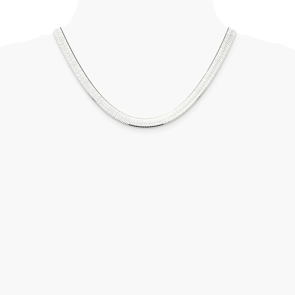 Sterling Silver 8mm Magic Herringbone Chain Necklace 18″-24″
