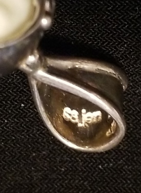 Sajen Silver Sleeping Goddess Pendant, Drusy, Gemstone, Bone, Sterling, 2 Inch