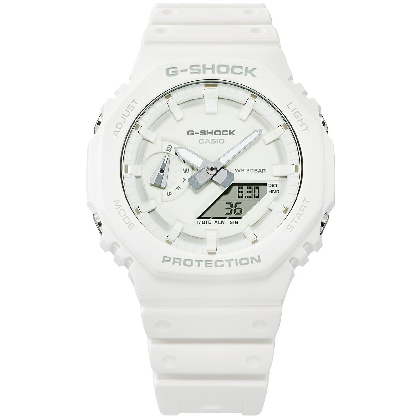 CASIO G-SHOCK GA-2100-7A7JF One Tone Series Analog Digital Watch White 45.4mm
