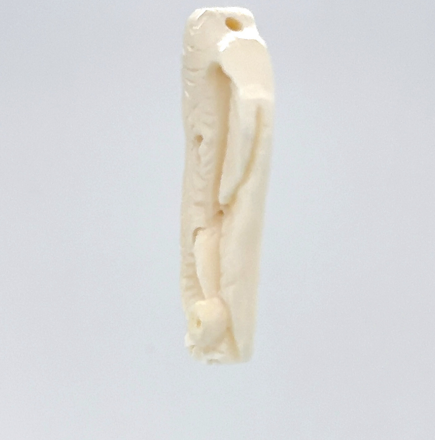 Hand Carved Water Buffalo Bone Elephant Pendant