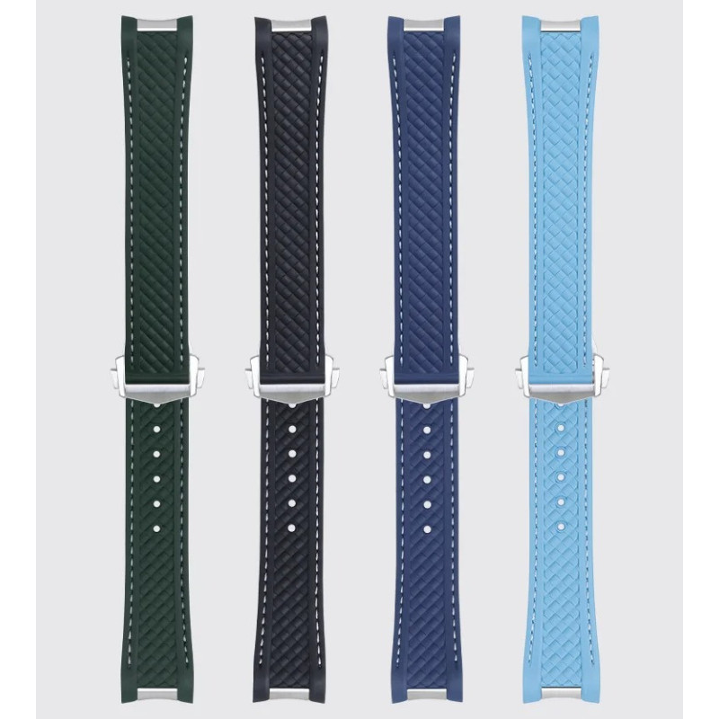 Fit for Omega Seamaster Aqua Terra 150M Worldtimer 43mm FKM Rubber Strap 0 21mm