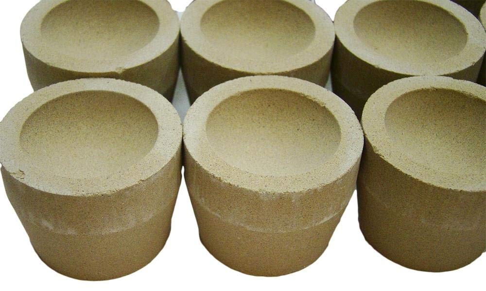 Lot of 12 – 8AM Mabor Cupel 1-3/4 Gold-Assay-Smelting-Refining-Melting-Cupels