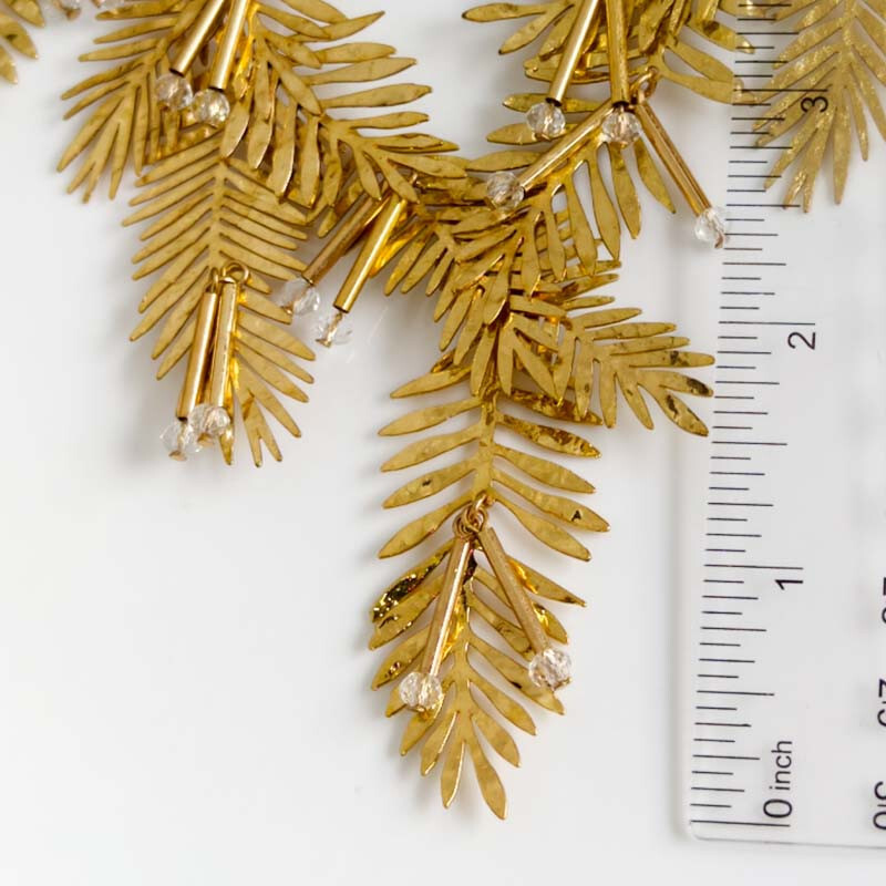 New 16″ Zara Leaves Collar Statement Necklace Retro Women Party Vacation Jewelry