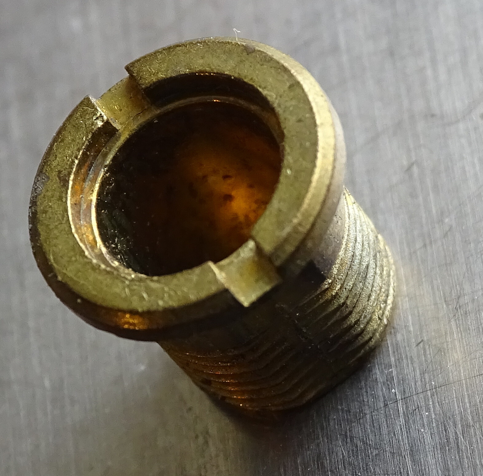BRASS SCREW HOLE COVER TIP WITH FLANGE CLOCK PENDULUM COMTOISE