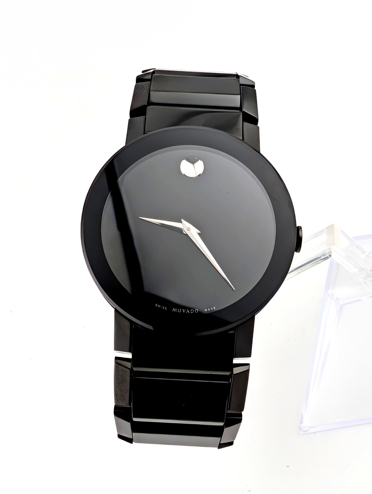 Movado Men’s Rare Black PVD Sapphire Mirror Classic Watch #84.G1.3896A ~ DISPLAY