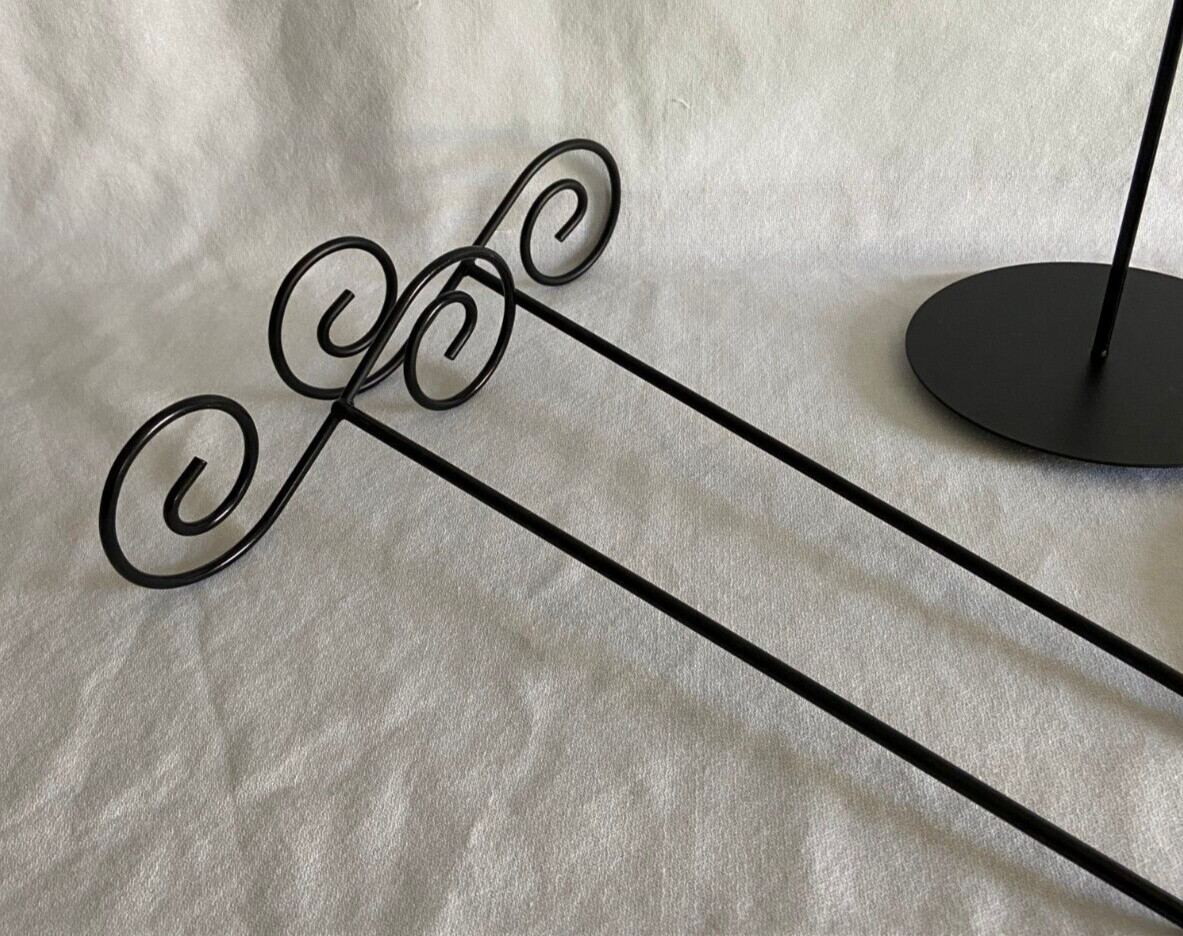 5 Tall Black Metal Wire Countertop Jewelry Display Stand Hanging Necklace 14.5″