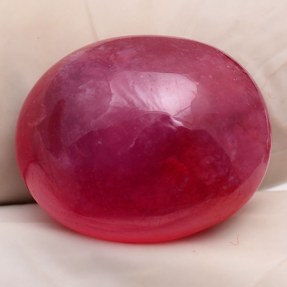 15.79 Cts Natural Red Ruby 16mmx13mm Oval Cabochon Ring Size Precious Gemstone