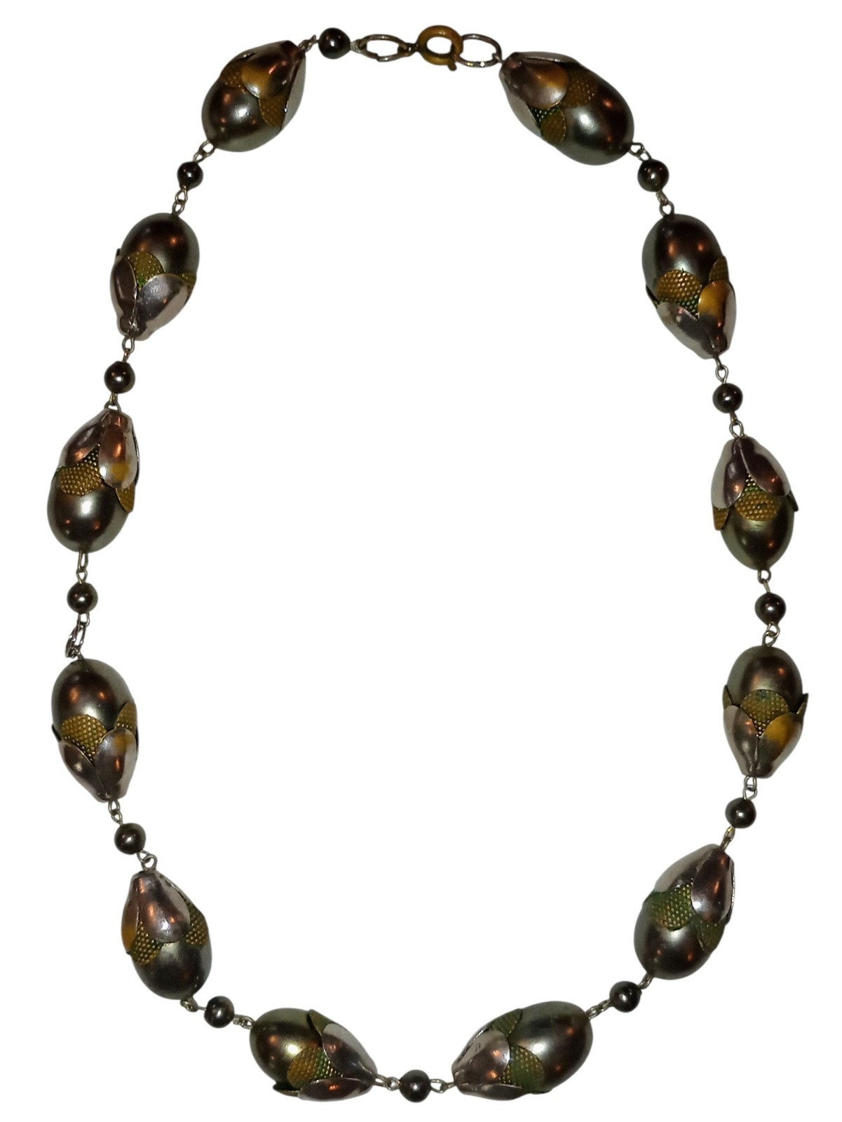 Vintage Art Deco NECKLACE Machine Age Botanical German Modernist J.Bengel School