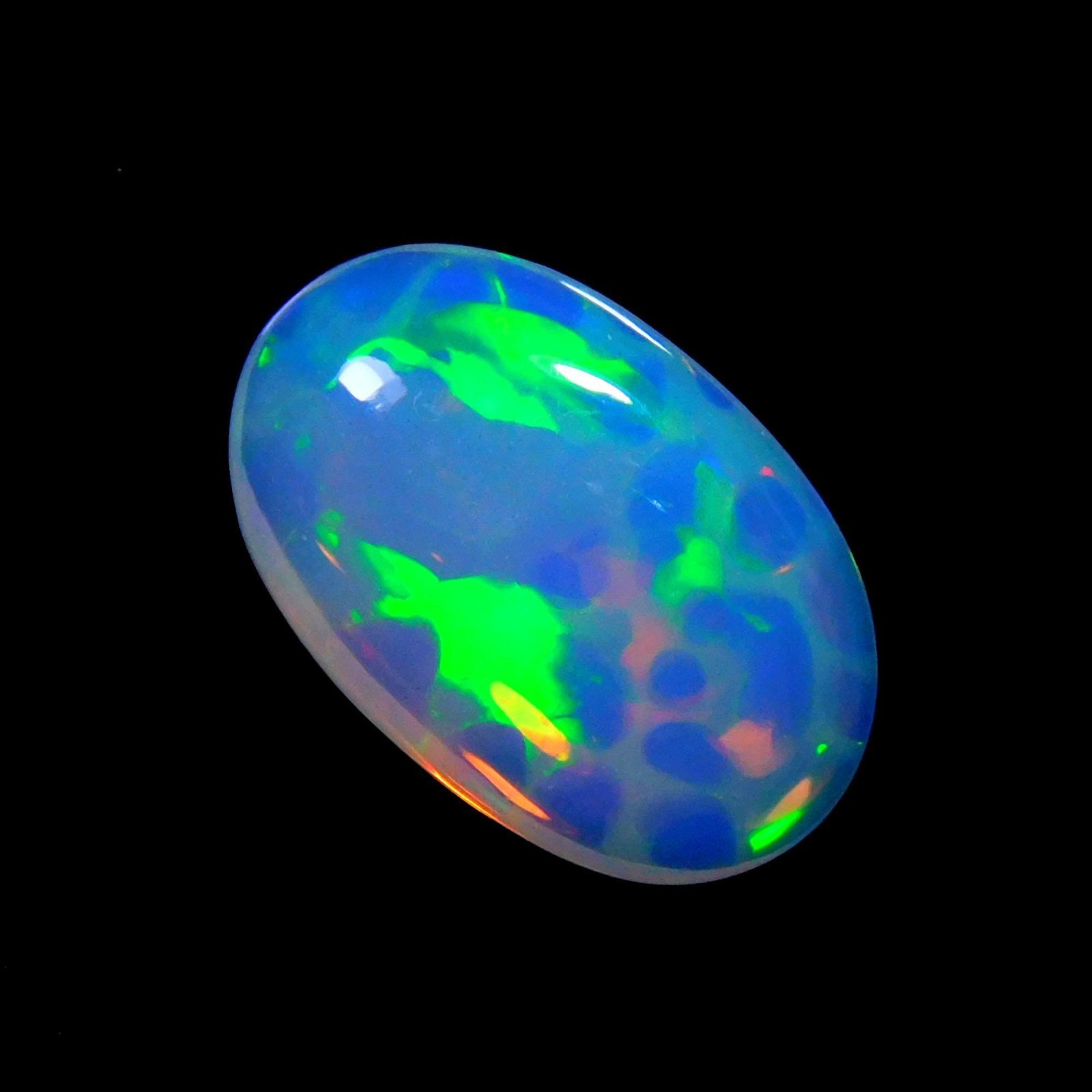 Honeycomb Ethiopian Opal Cabochon Loose Gemstone, Size 14.9×9.8×4.5mm 3.3Cts