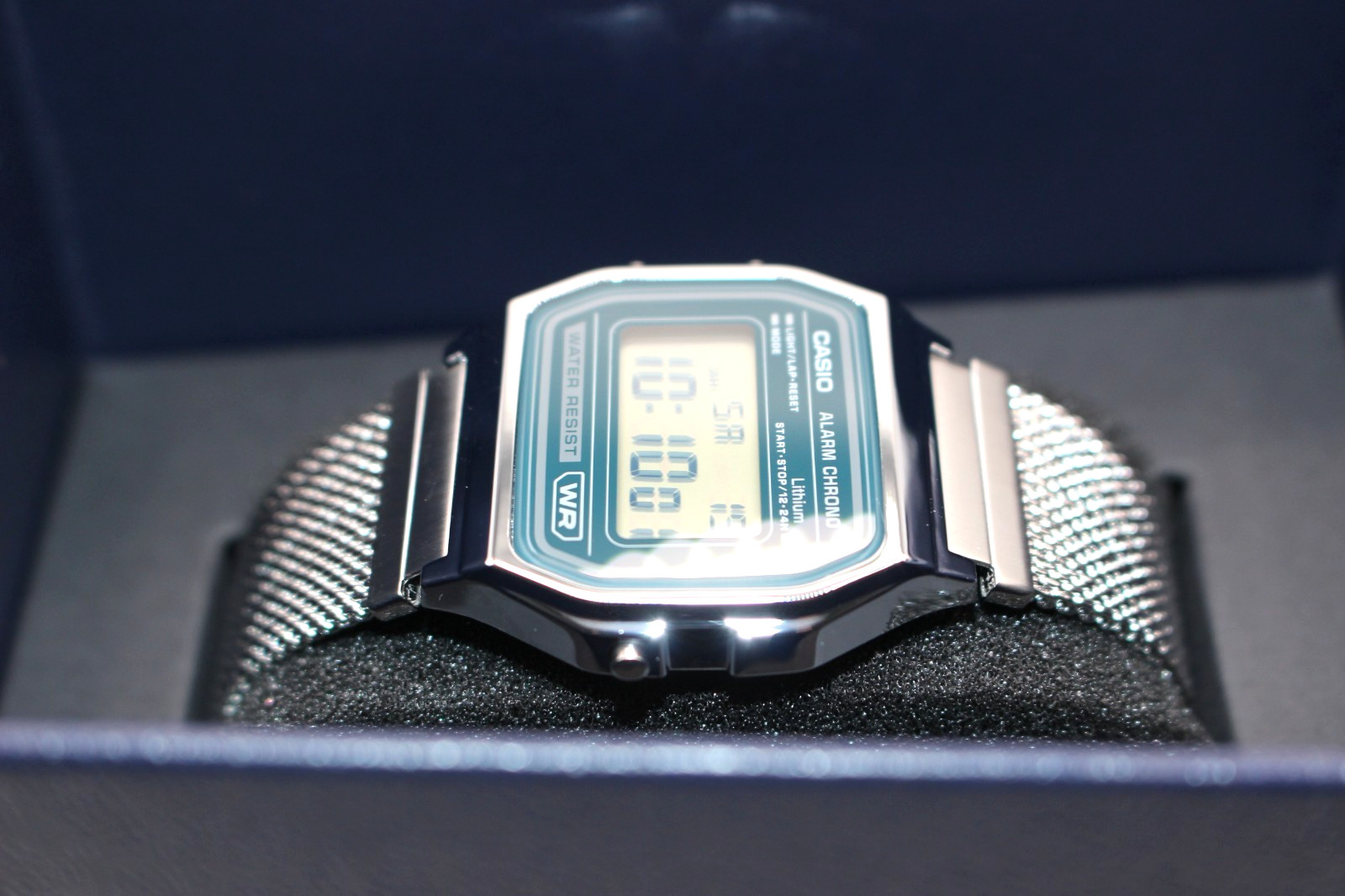 CASIO CLASSIC Series A158WEM-3JF Digital Unisex Green Dial Stainless Steel Resin