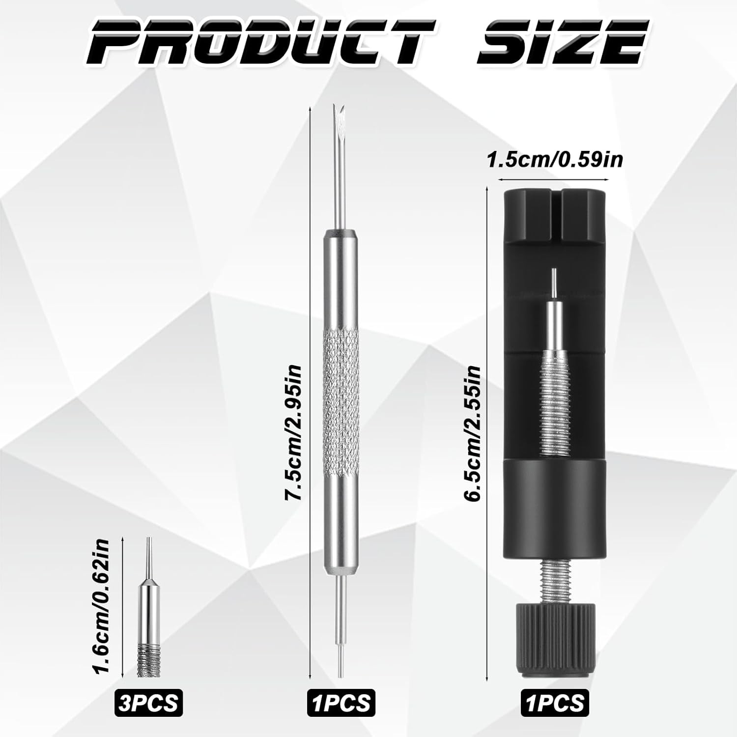 Watch Link Removal Kit Pin Remover Tool for Resizing Bands with Extra Pins