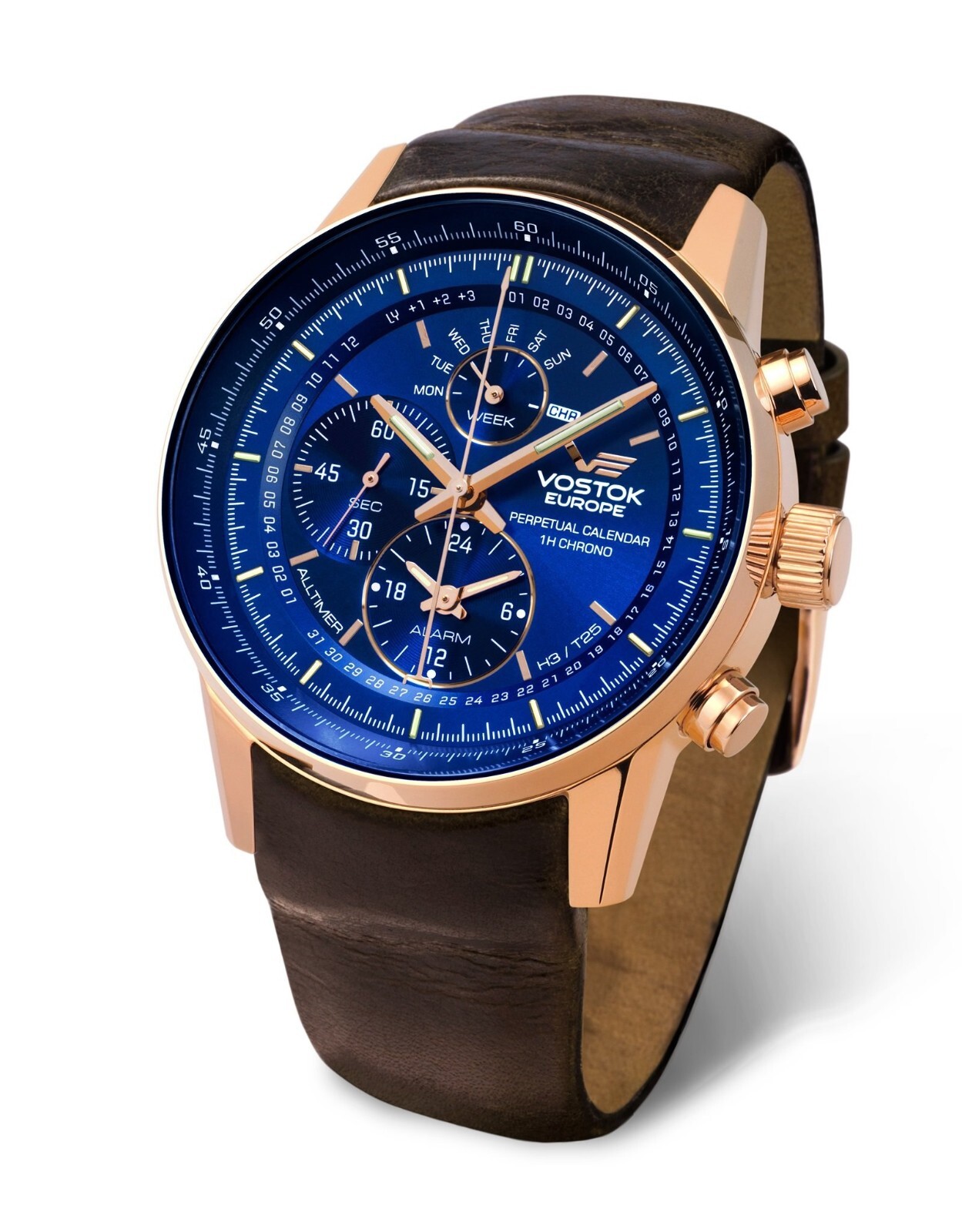 Vostok Europe GAZ Limo All-Timer Calendar Chrono Men’s Watch YM86/565B289