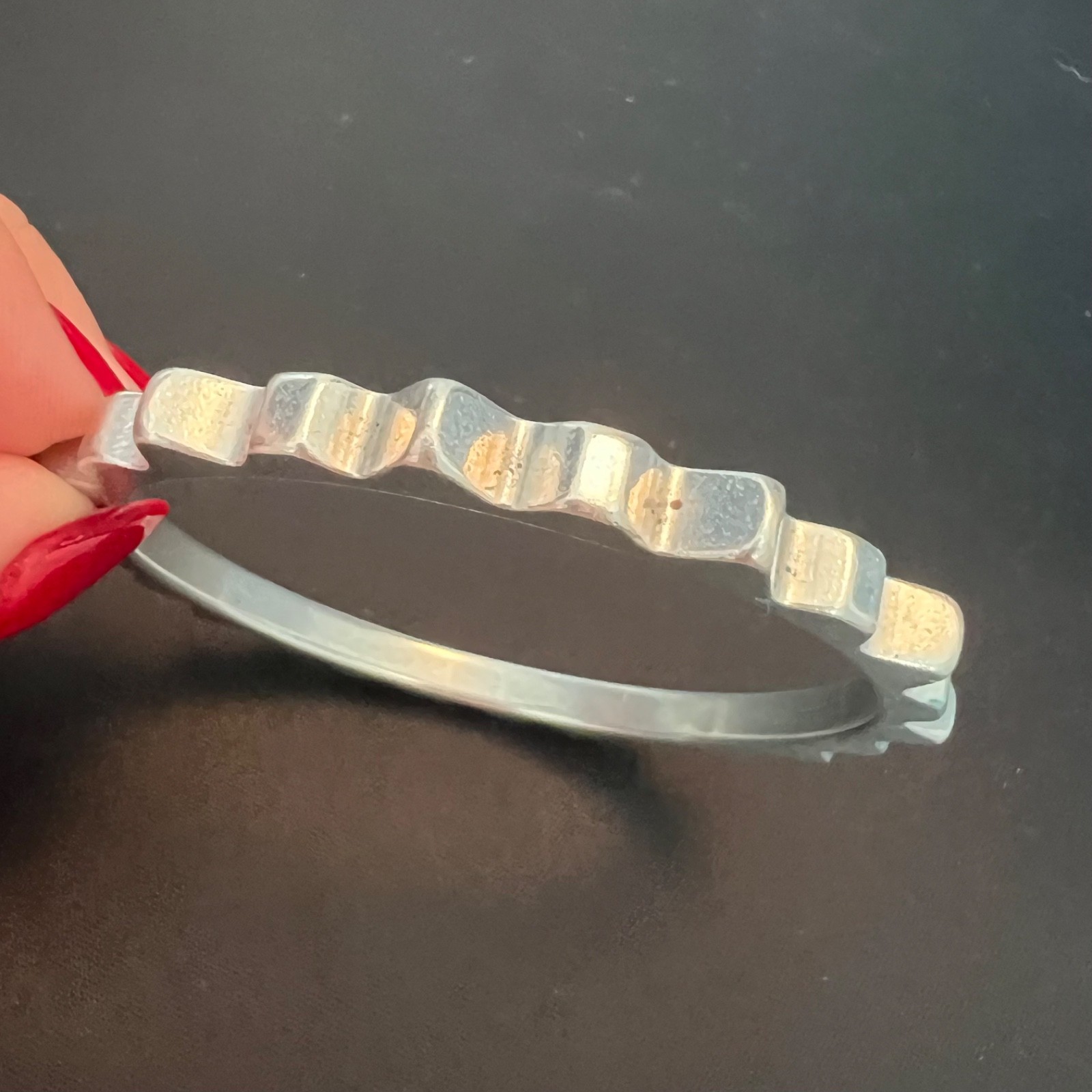 Glen Yank Vintage Bangle Bracelet Aluminum Punk Memphis Brutalist 1980s NYC Art