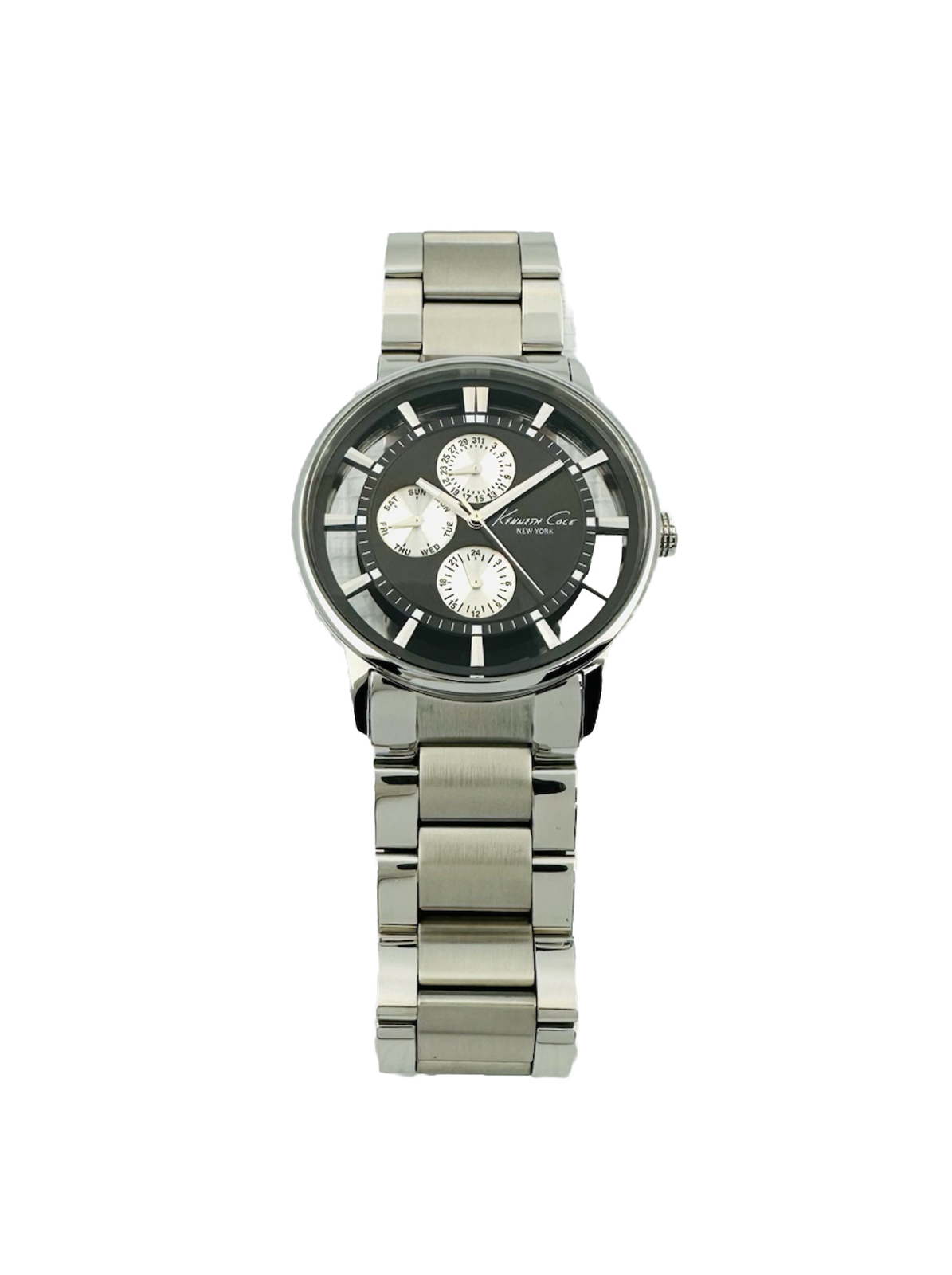 Kenneth Cole KC9115 Men’s See-through transparent Black Dial Bracelet Watch