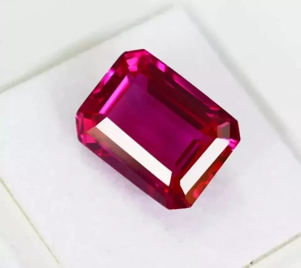 Natural 30 Ct Pink Sapphire Emerald Cut Ceylon Certified Loose Rare Gemstone