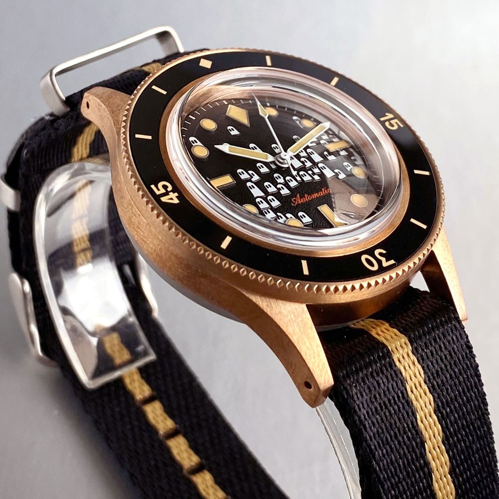 50-Fathoms 40mm Solid Bronze 20ATM Automatic Men Watch Japan NH35 PT5000 Movt