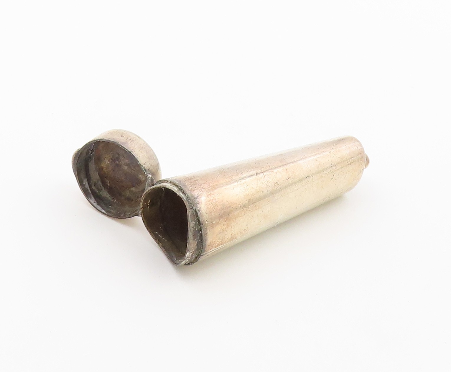 925 Sterling Silver Vintage Pendant Antique Cigar Tube Capsule Case PT26403