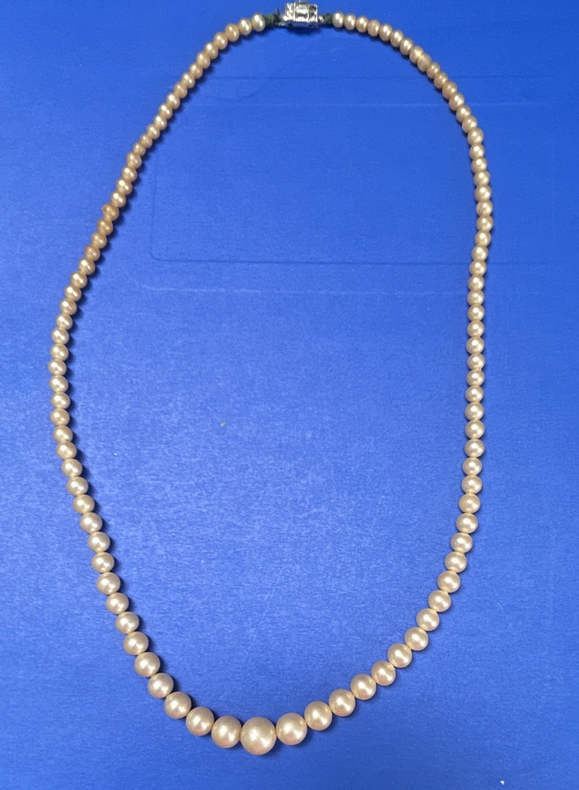 Vintage Marvella Signed Faux Champagne Pearl Strand 18”