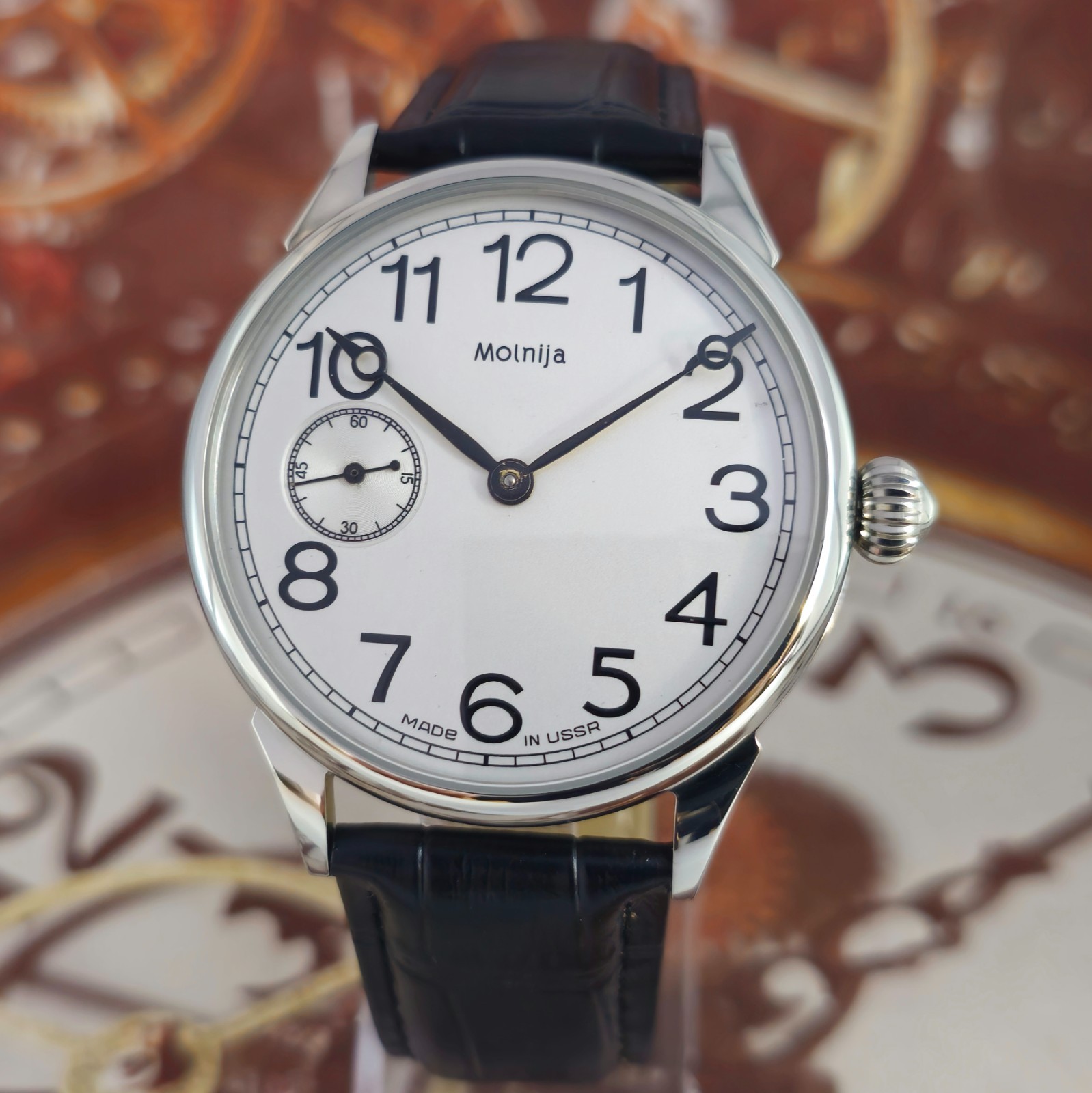 Vintage Watch USSR Marriage 3601 Silver Dial Wristwatch Mechanical 1954 year