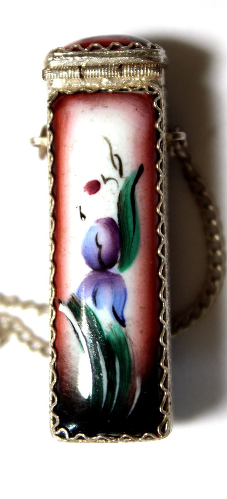 Vintage Enamel Hand Painted Russia Finift Jewelry Necklace-Locket 3 Variation#73