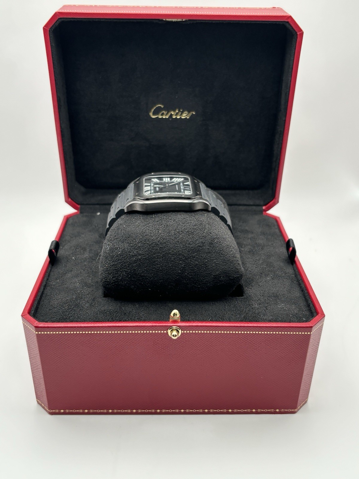 Cartier Santos de Cartier, Black Dial. Luxury. WSSA0039
