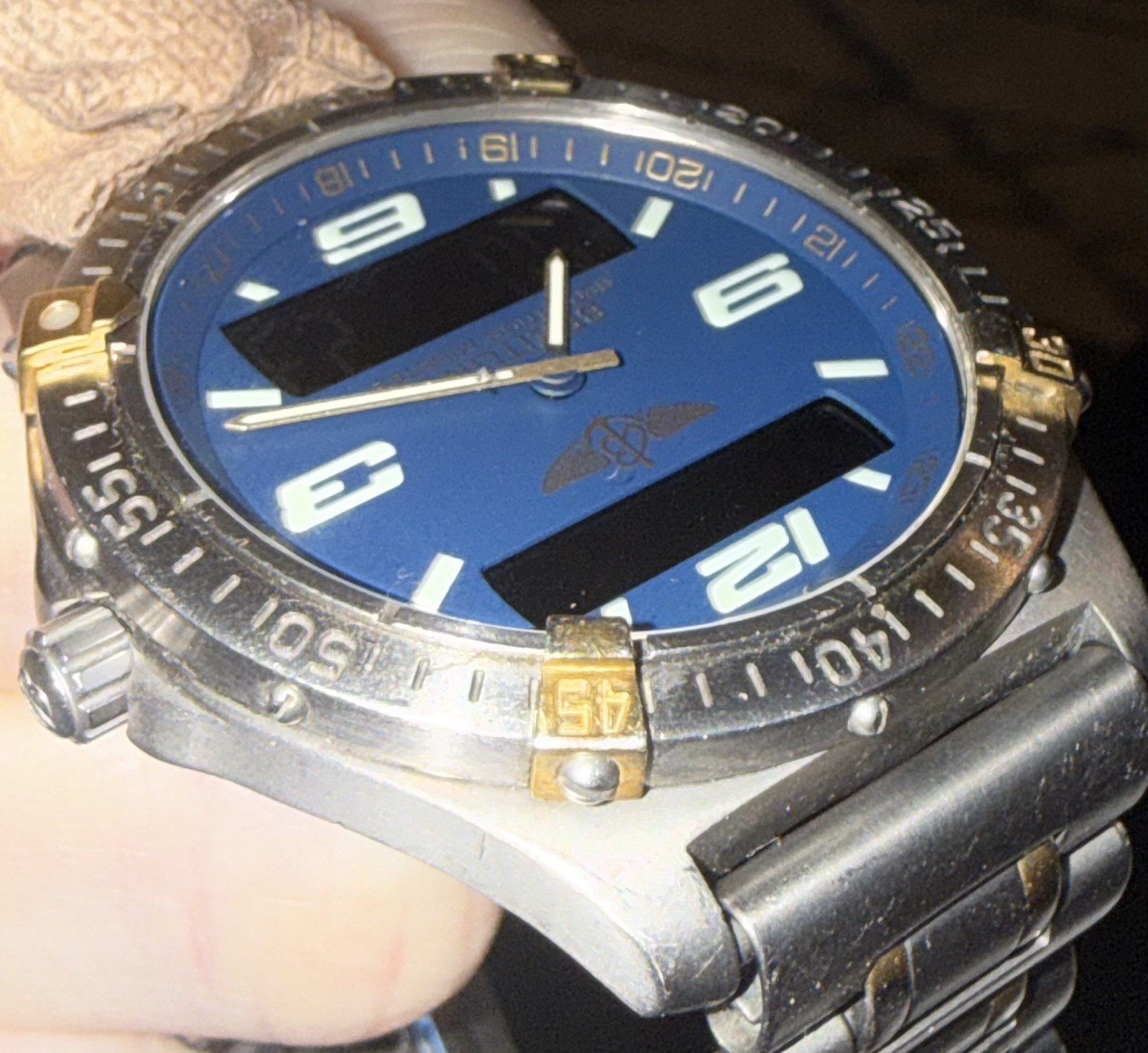 Breitling Aerospace Repetition Minutes Titanium B65062 Blue Dial Quartz Watch