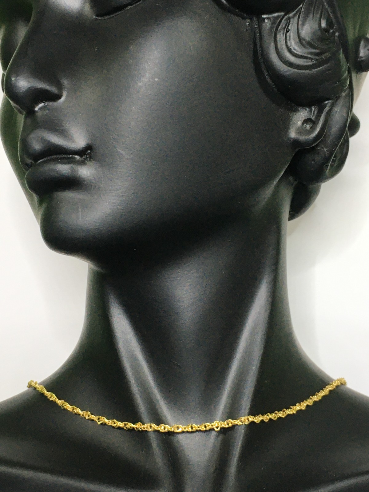 VTG SU Gold Vermeil Over .925 Sterling Silver Rope Chain Necklace 19.5″ 2mm Wide