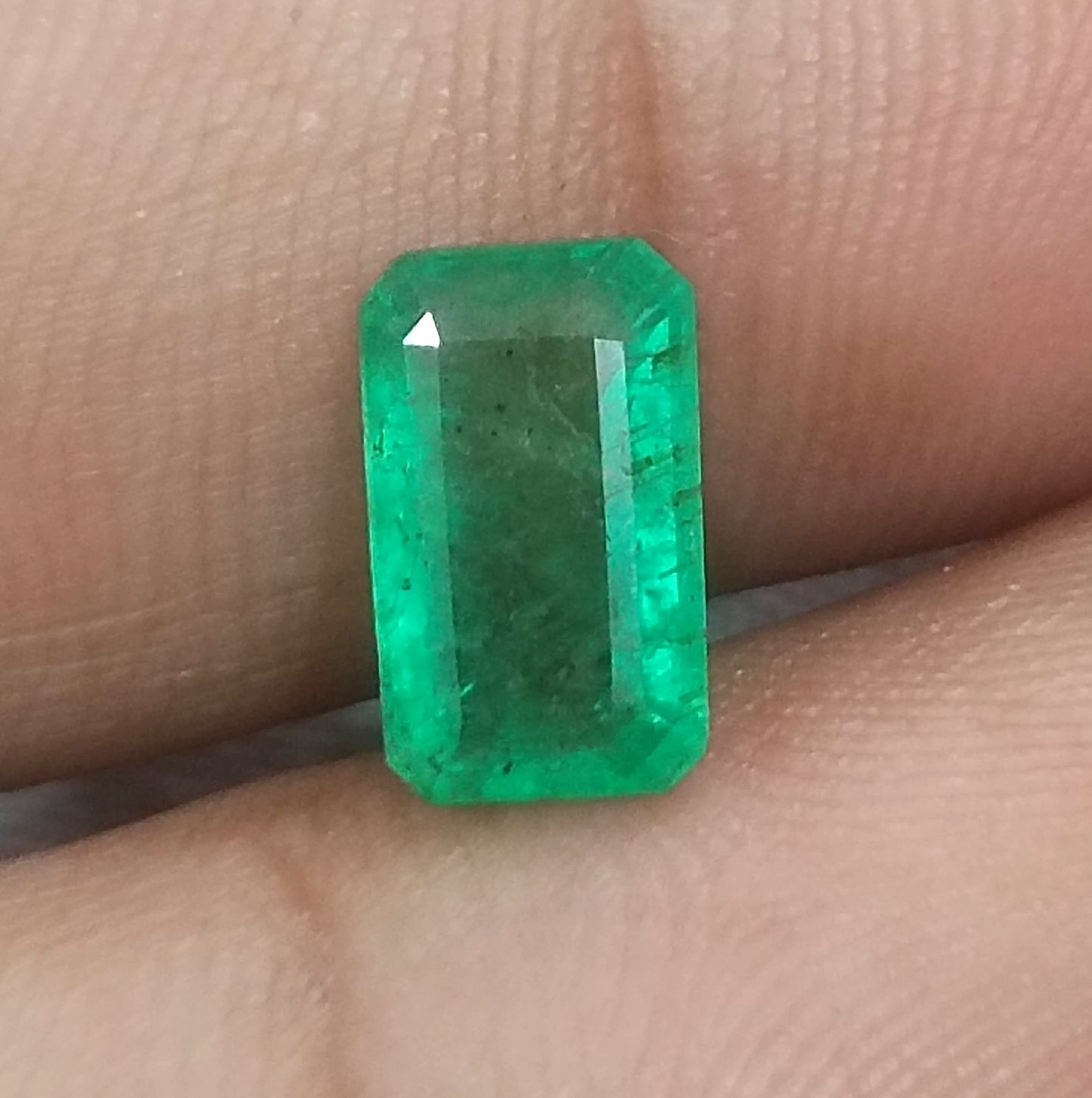 1.83ct Natural Panjshir Emerald Medium Green Octagon Loose Gemstone